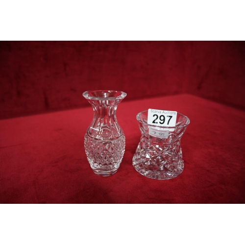 297 - 2 WATERFORD CRYSTAL VASES