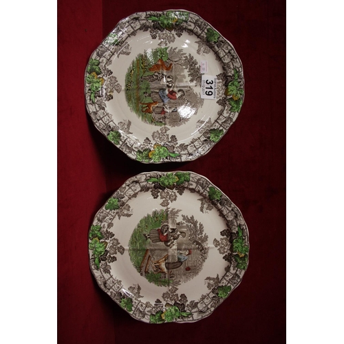 319 - PAIR OF SPODE BYRON PLATES