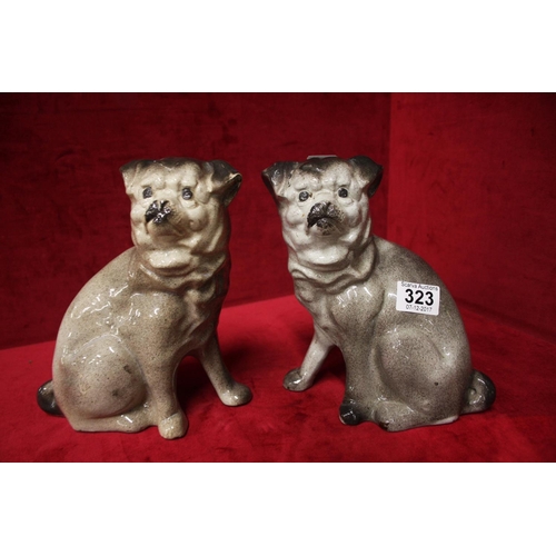 323 - PAIR OF MANTLE DOGS