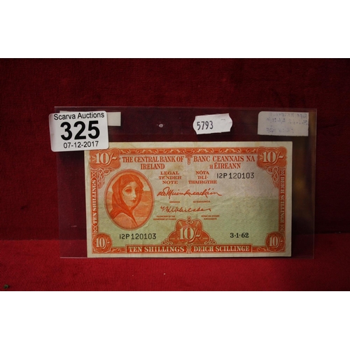 325 - LADY LAVERY 10 SHILLING NOTE