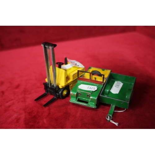 329 - MODEL FORKLIFT, JEEP & TRAILER