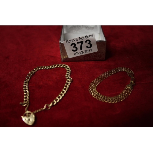 373 - 2 GOLD BRACELETS