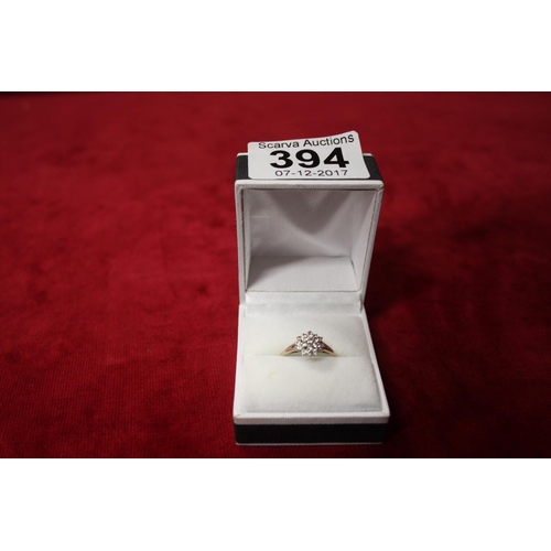 394 - 18CT WHITE GOLD RING