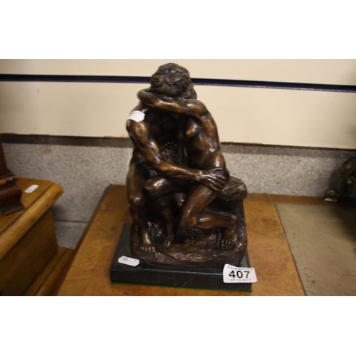 407 - BRONZE LOVERS FIGURE