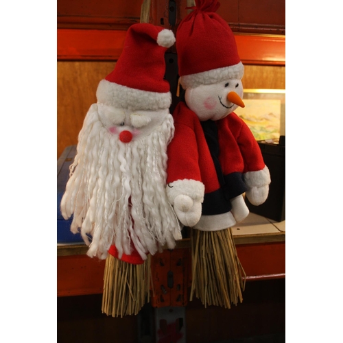 100 - PAIR OF SANTA BRUSHES