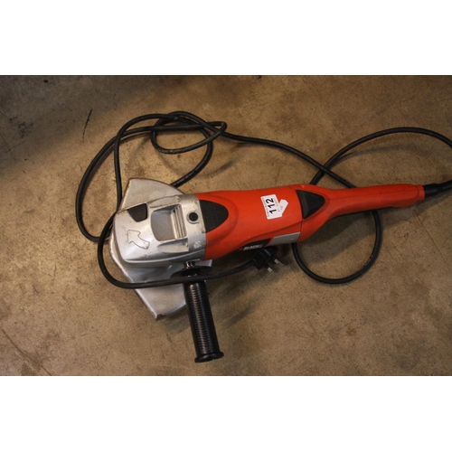 112 - BLACK & DECKER ANGLE GRINDER