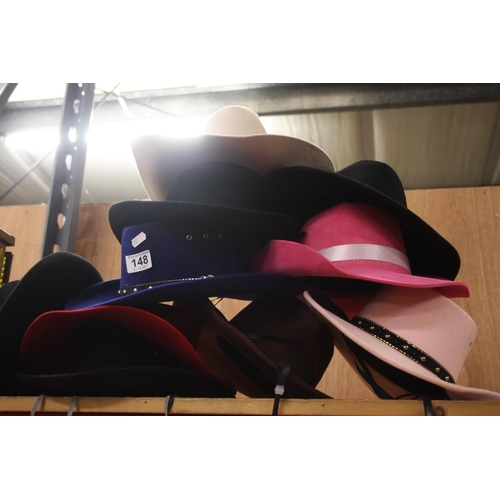 148 - SELECTION OF COWBOY HATS