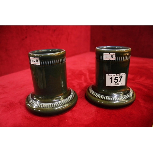 157 - PAIR OF WADE CANDLESTICKS