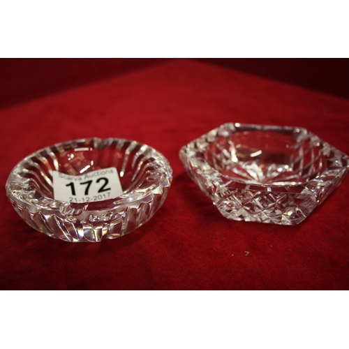 172 - 2 CRYSTAL DISHES