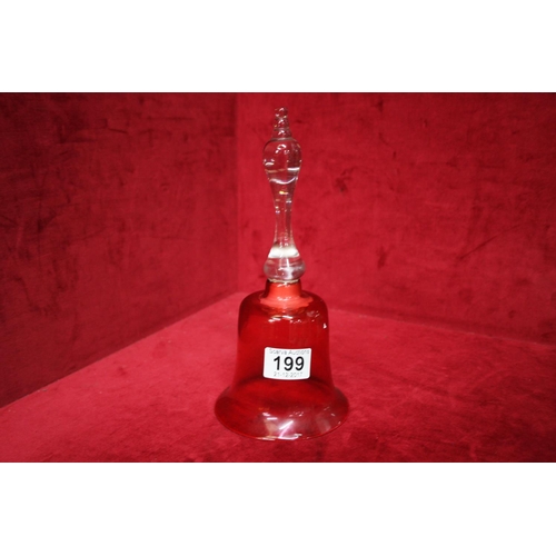 199 - RUBY GLASS VICTORIAN BELL