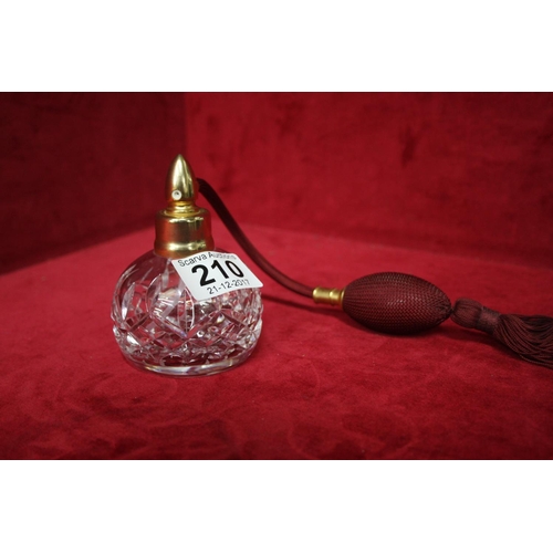 210 - WATERFORD CRYSTAL PERFUME ATOMISER