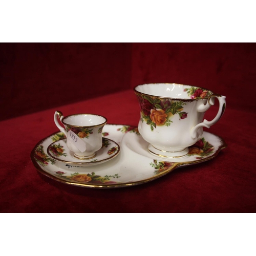 211 - OLD COUNTRY ROSE TV CUP & SAUCER PLUS MINIATURE CUP & SAUCER