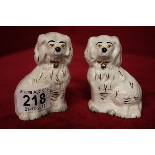 218 - PAIR OF SMALL BESWICK DOGS