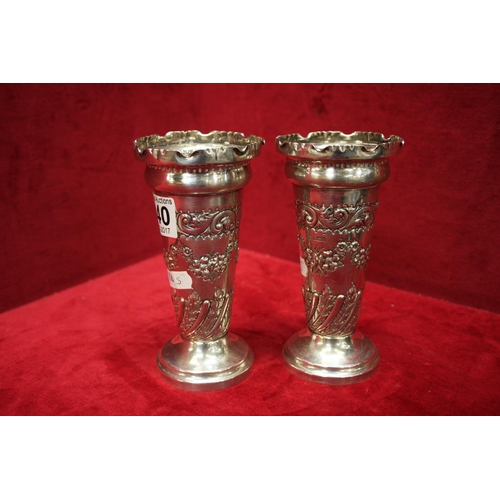 240 - PAIR OF SILVER VASES