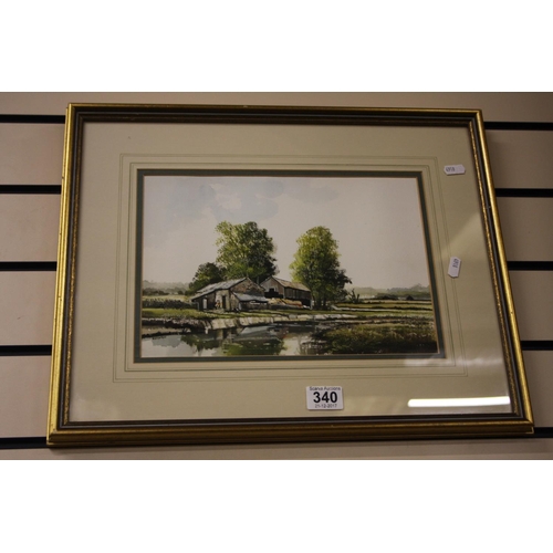 340 - FRAMED WATERCOLOUR