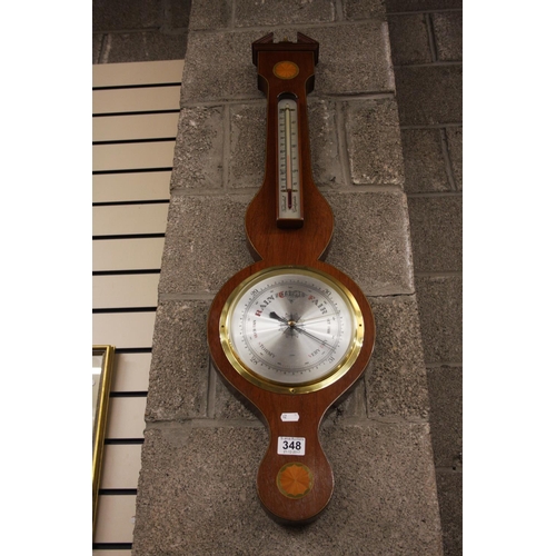 348 - INLAID BANJO BAROMETER