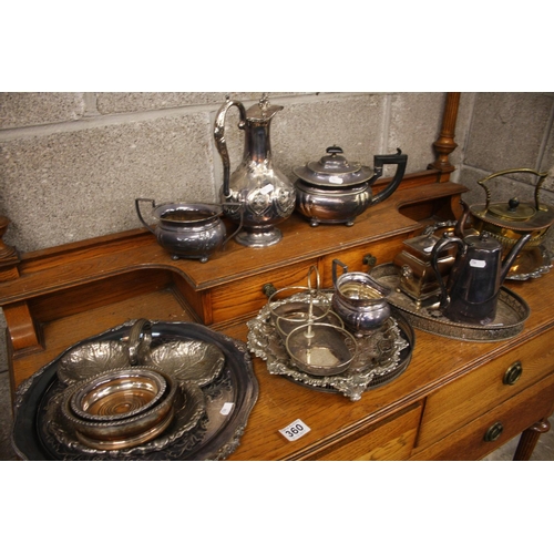 361 - SELECTION OF SILVER PLATE