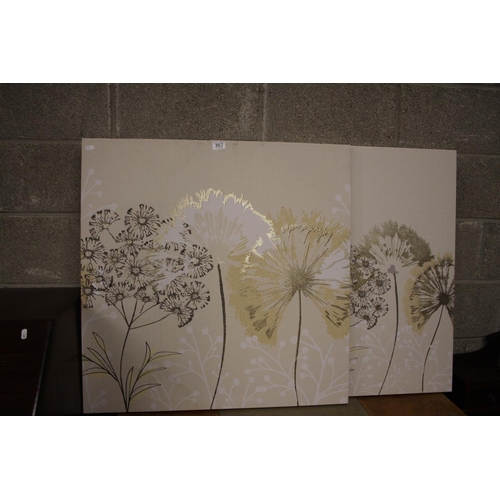 367 - PAIR OF CANVASES