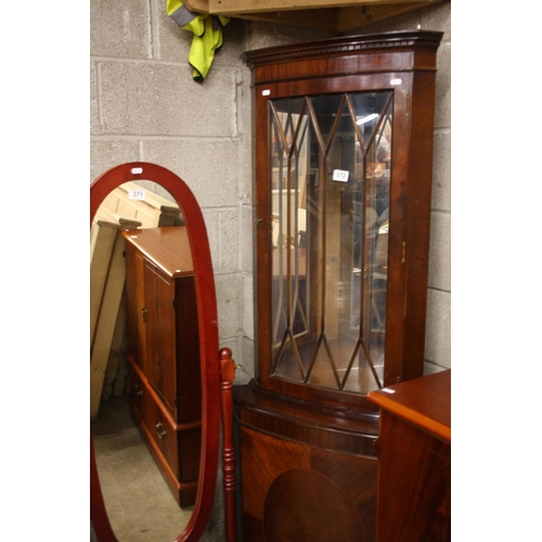 372 - MAHOGANY CORNER CABINET