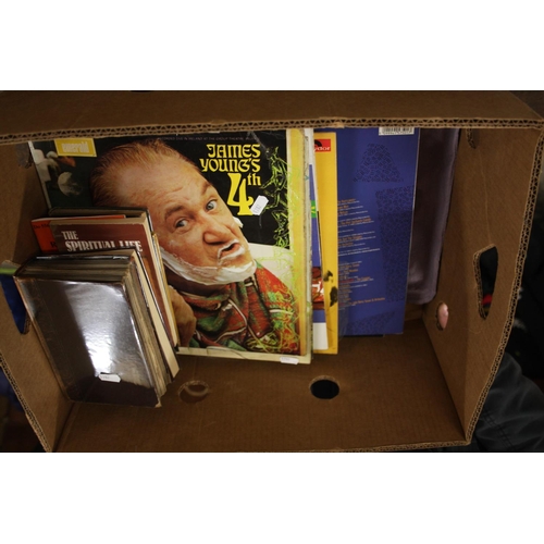 400 - BOX OF LPS & BOOKS