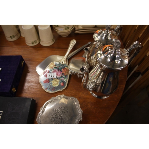 417 - SELECTION OF SILVER PLATE