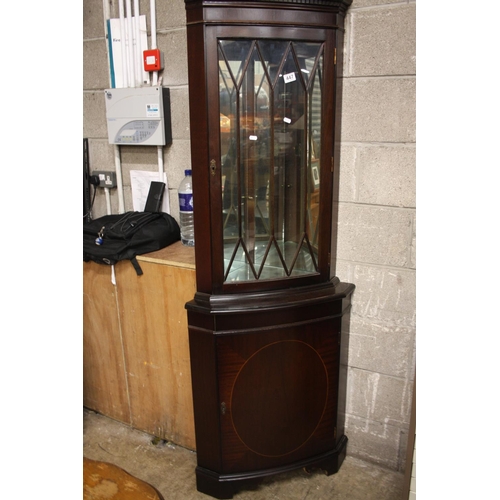 447 - MAHOGANY CORNER CABINET