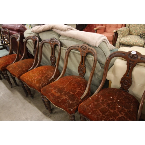 527 - LOT OF 5 VICTORIAN DINING CHAIRS