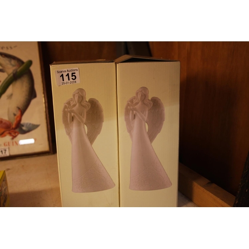 115 - BELLEEK LIVING FIGURINES X 2