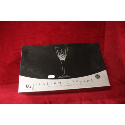 164 - BOXED ITALIAN WINE GLASSES