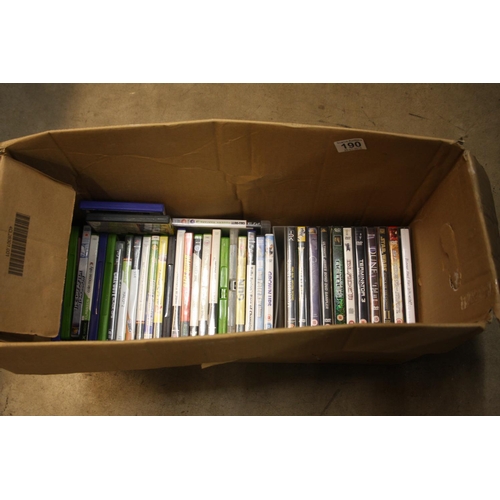 190 - BOX OF DVDS