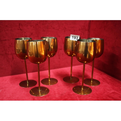 193 - COPPER BEAKERS X 6