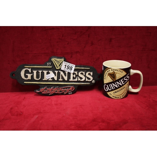 198 - GUINNESS MUG & SIGN