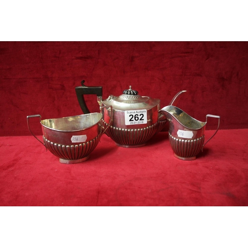 262 - SILVER HALLMARKED TEAWARE