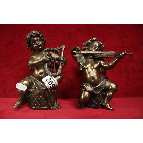 269 - PAIR OF CUPID GENESIS FIGURES