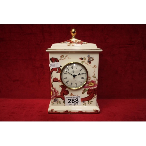 288 - MASONS RED MANDALAY CLOCK