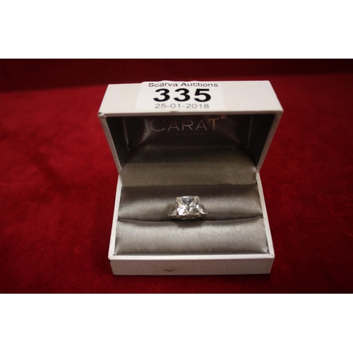 335 - 9CT WHITE GOLD RING