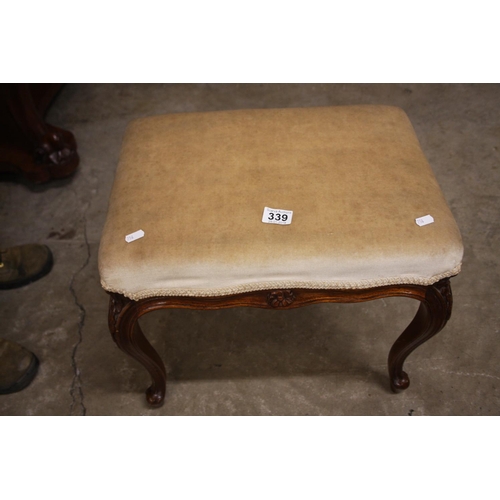 339 - CARVED PIANO STOOL