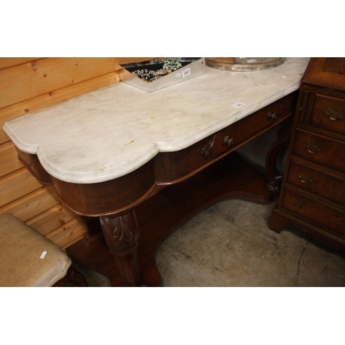 340 - MARBLE TOPPED HALL TABLE