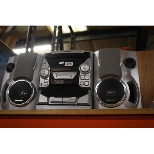 629 - SHARP STEREO SYSTEM