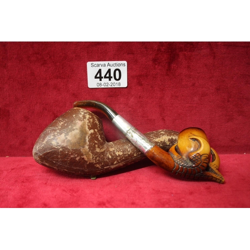 440 - MEERSCHAUM & SILVER 1893 PIPE IN CASE