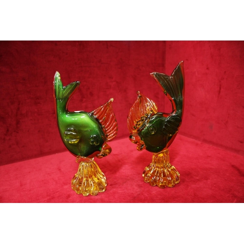 459 - PAIR OF 19TH CENTURY MURANO FISH