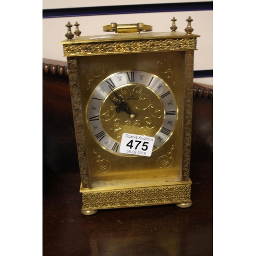 475 - BRASS MANTLE CLOCK