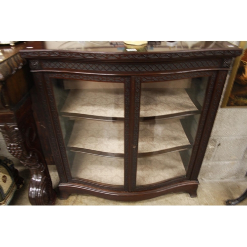 478 - EDWARDIAN CARVED DISPLAY CABINET