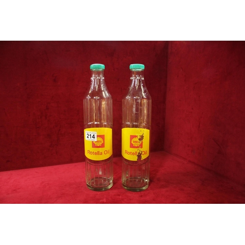 214 - PAIR OF SHELL OIL BOTTLES