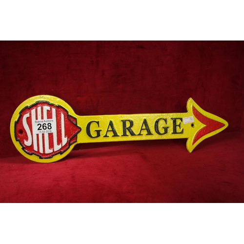 268 - SHELL GARAGE CAST IRON SIGN