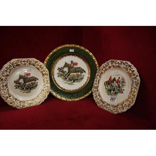 287 - SELECTION OF SCENIC HORSE PLATES