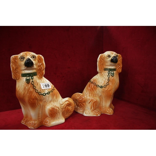 289 - PAIR OF STAFFORDSHIRE DOGS