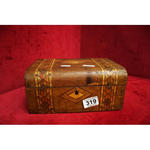 319 - VICTORIAN MARQUETRY BOX