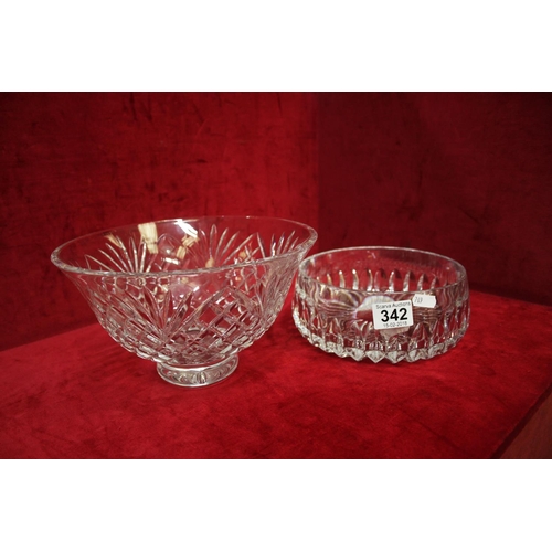 342 - 2 CRYSTAL BOWLS