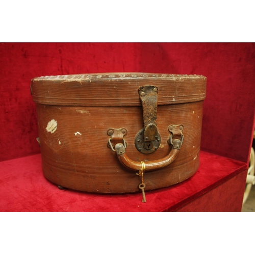 351 - LEATHER HAT BOX